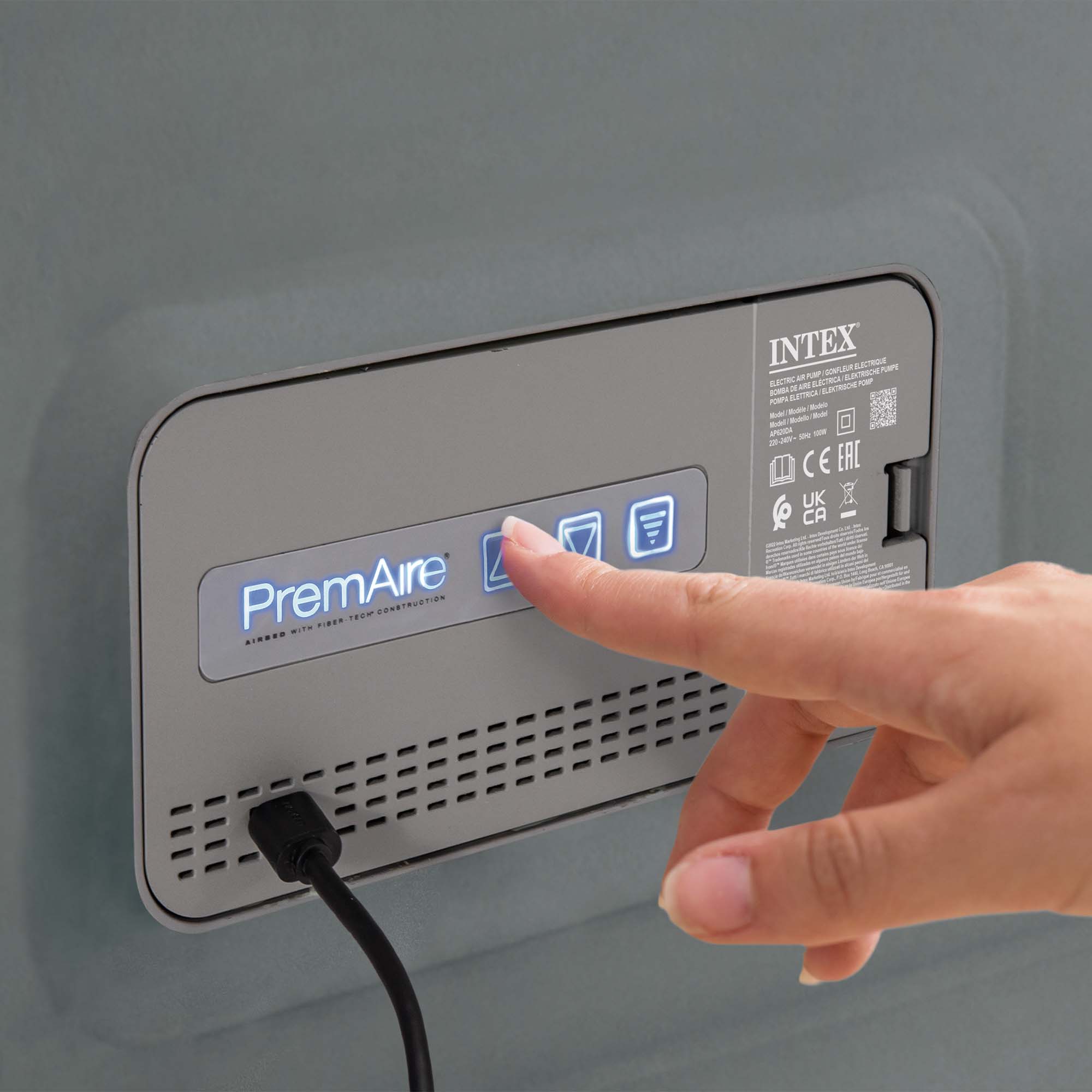 Двоспальне надувне ліжко INTEX PremAire II