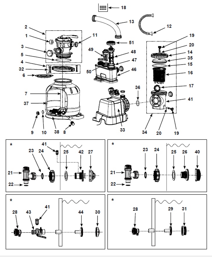 Пісочний фільтруючий насос INTEX з хлоргінератором QX2100 | 6056-15140 л/год | хлор 5г/год
