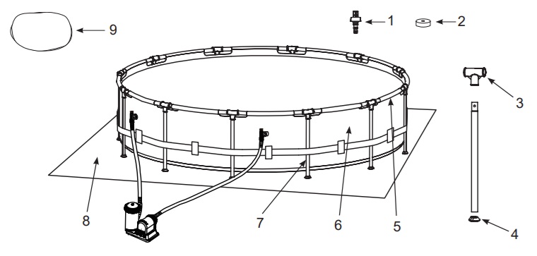 Круглий басейн INTEX Premium Prism Frame Chevron