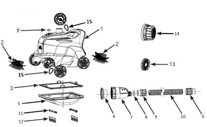 Автоматичний очищувач INTEX для басейну Deluxe ZX300 | 6056-13248 л/год