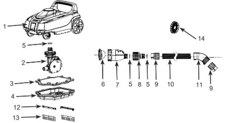 Автоматичний очищувач INTEX для басейну ZX100 | 6056-13248 л/год