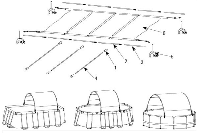 Тент-парасолька INTEX для басейну