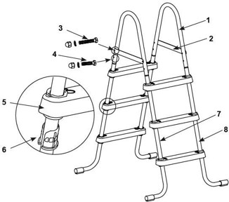 Драбина INTEX для басейну