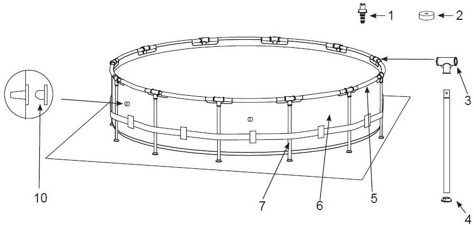 Круглий басейн INTEX Metal Frame Beachside