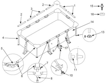 Прямоугольный бассейн INTEX Rectangular Frame
