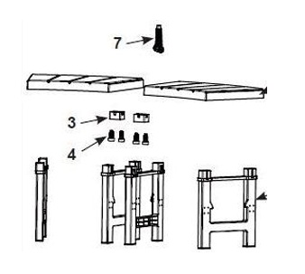 Середня лавка для Спа | 2 шт, 49