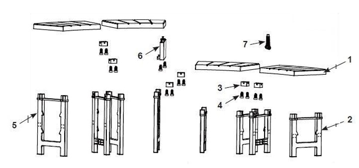 Лавки для СПА | 2 середніх + 2 високих, 87