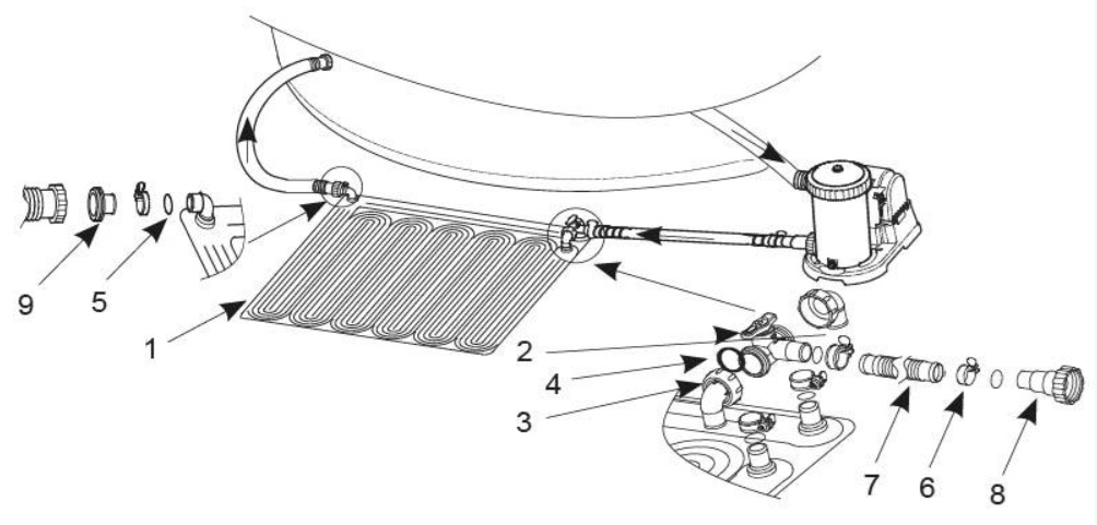 Сонячний нагрівач-килимок INTEX