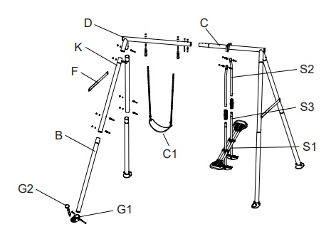 Качеля INTEX с двухфункциональным набором