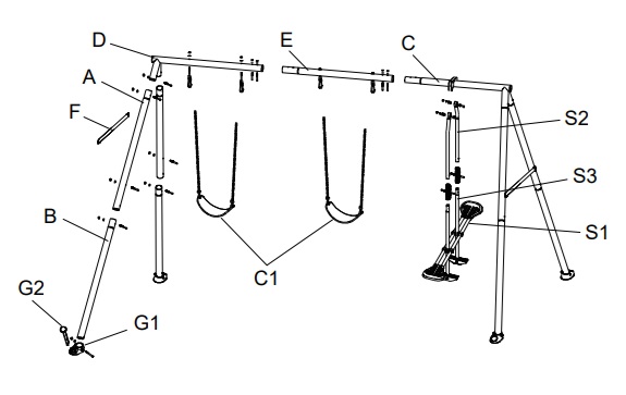 Гойдалка INTEX з 3-функціональним набором