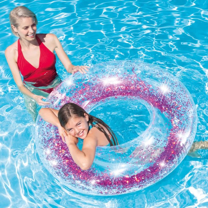 Надувний круг INTEX Glitter