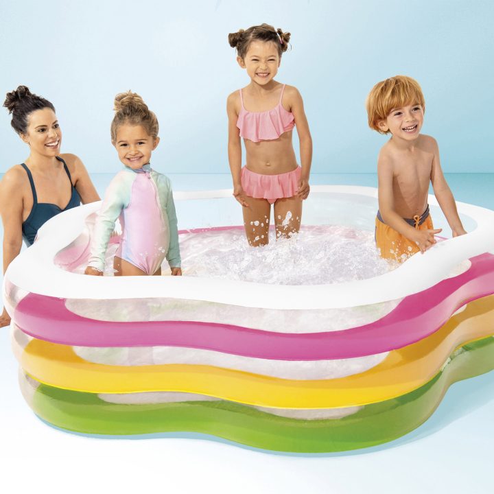 Надувной пятиугольный бассейн INTEX Summer Colors
