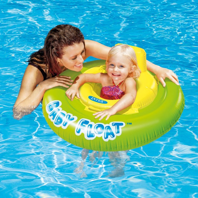 Надувний пліт-круг INTEX Baby Float  з отворами для ніг