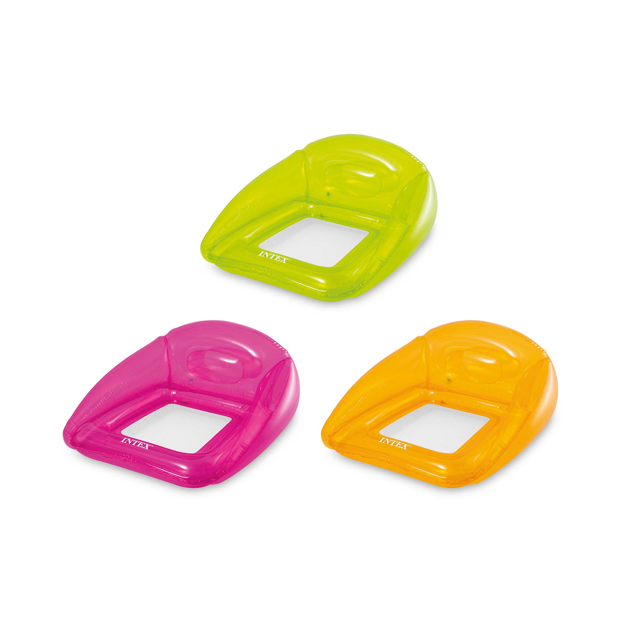 Надувне крісло INTEX відкрите Transparent