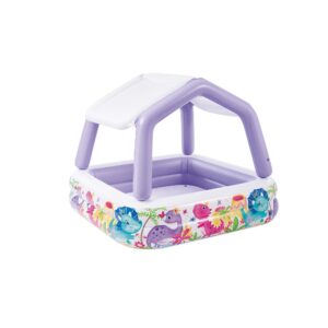 Надувной квадратный бассейн INTEX Sun Shade с навесом от солнца