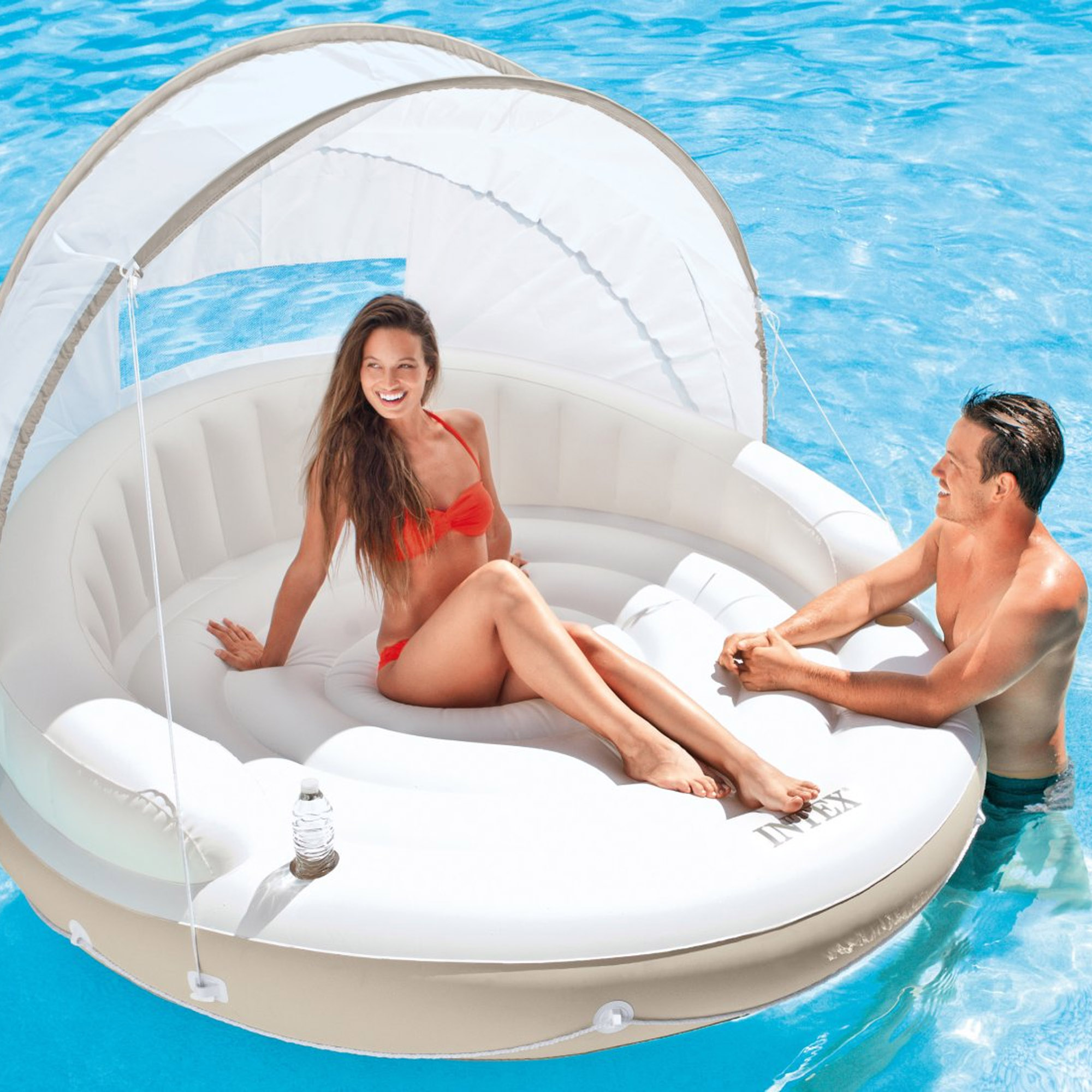 Надувний острів INTEX Canopy із тентом