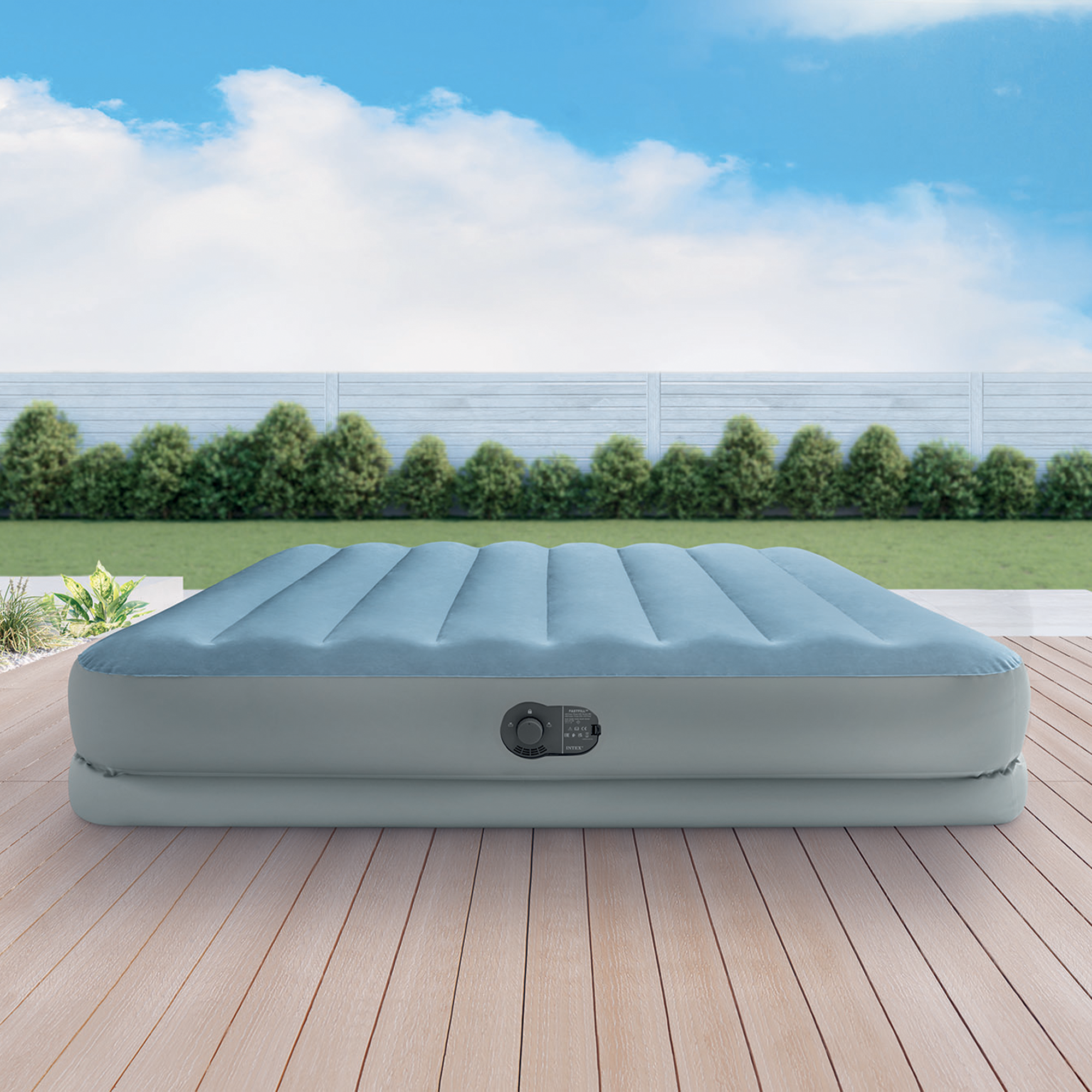 Двоспальне надувне ліжко INTEX Mid-Rise Comfort