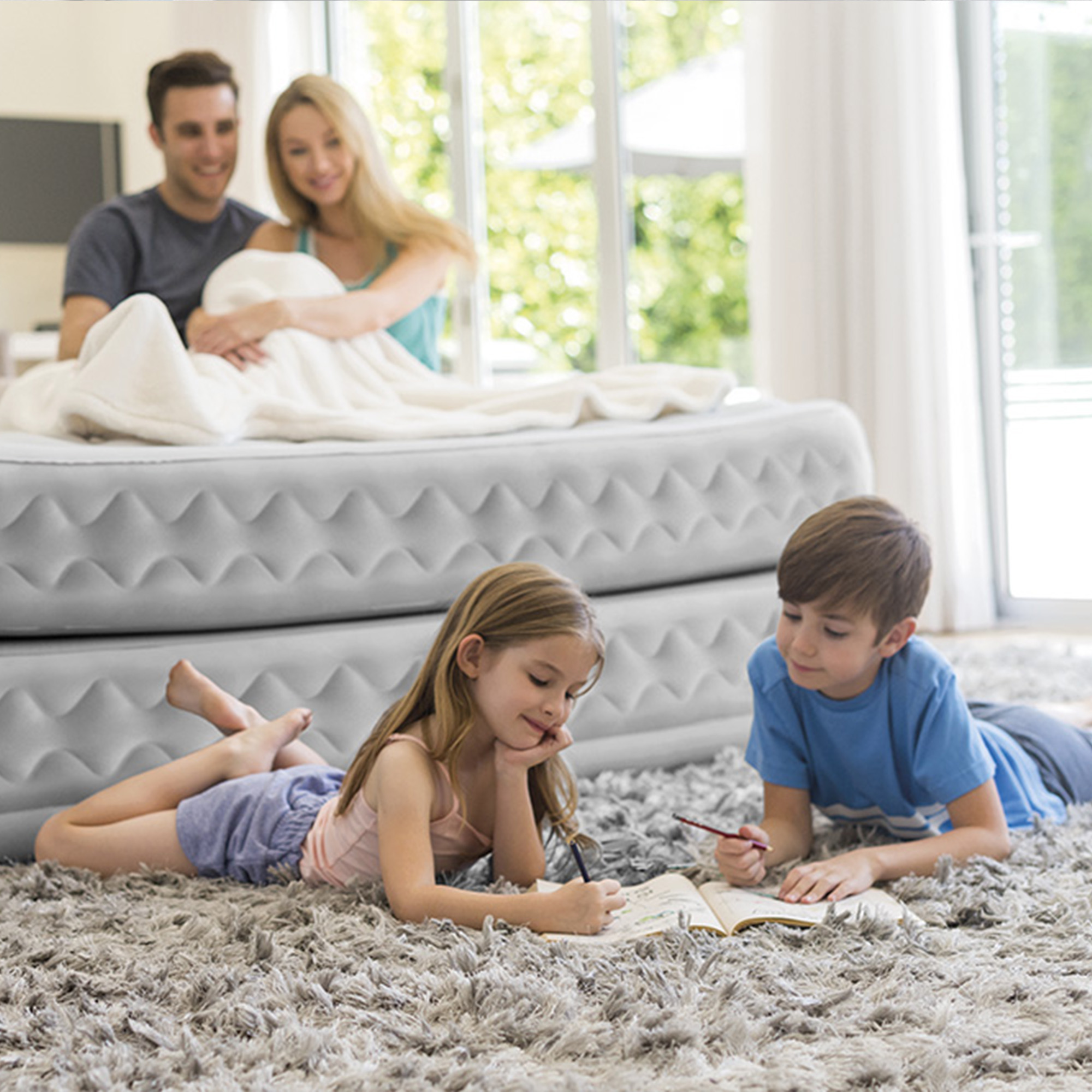 Односпальне надувне ліжко INTEX Supreme Air-Flow