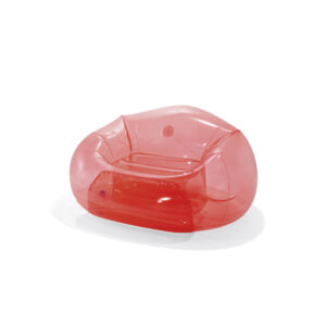 Прозоре надувне крісло INTEX рожеве