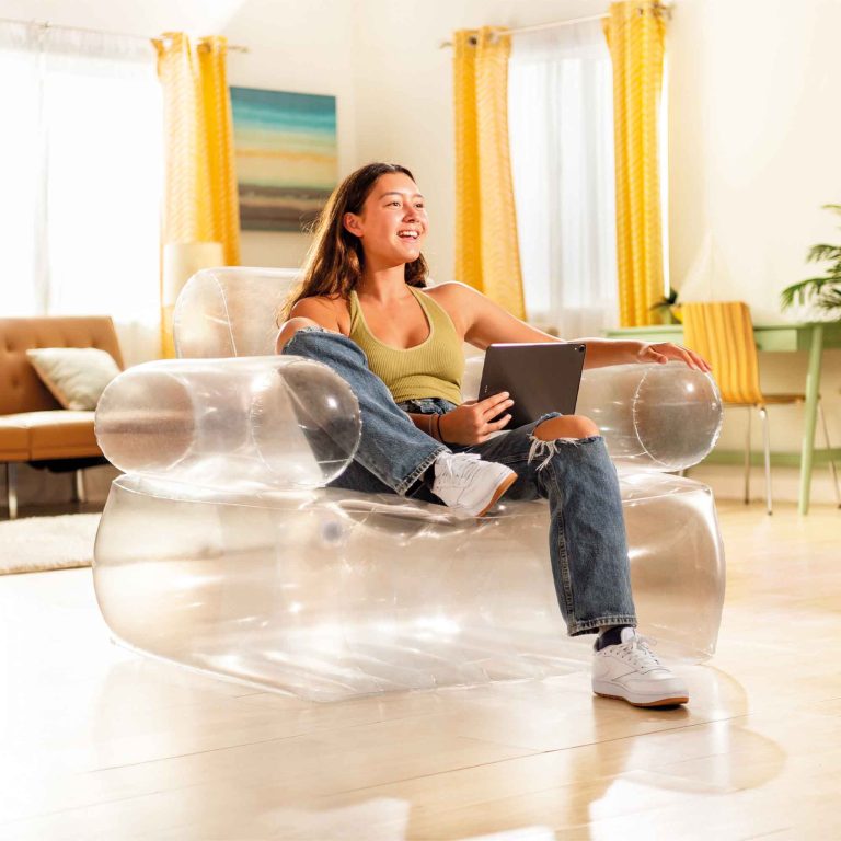 Прозоре надувне крісло INTEX з підлокотниками