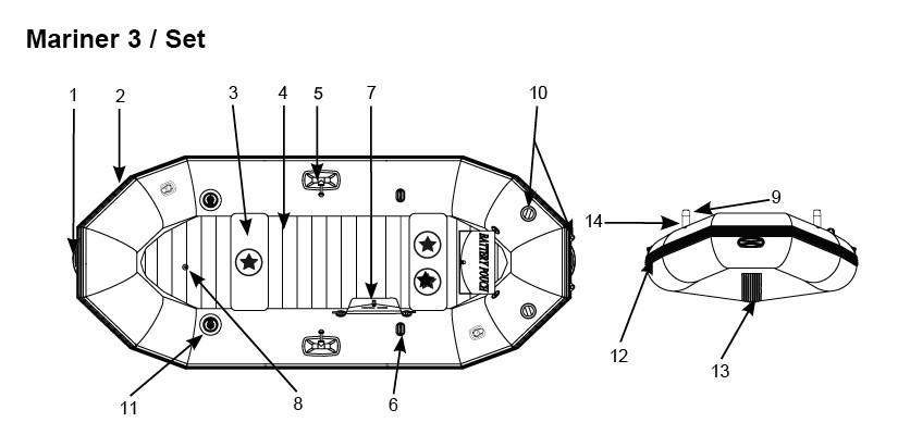 Човен INTEX Mariner | 3 осіб