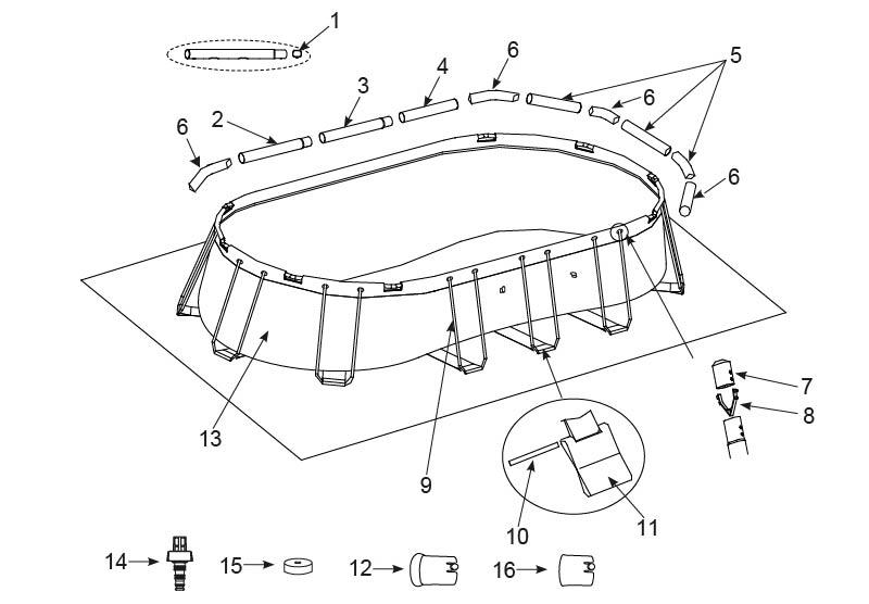 Овальний басейн INTEX Prism Frame