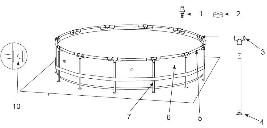 Круглый бассейн INTEX Premium Prism Frame
