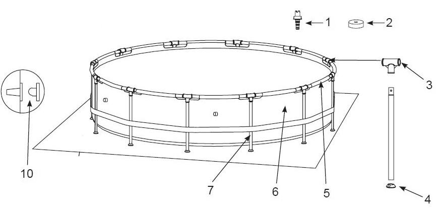 Круглий басейн INTEX Premium Prism Frame