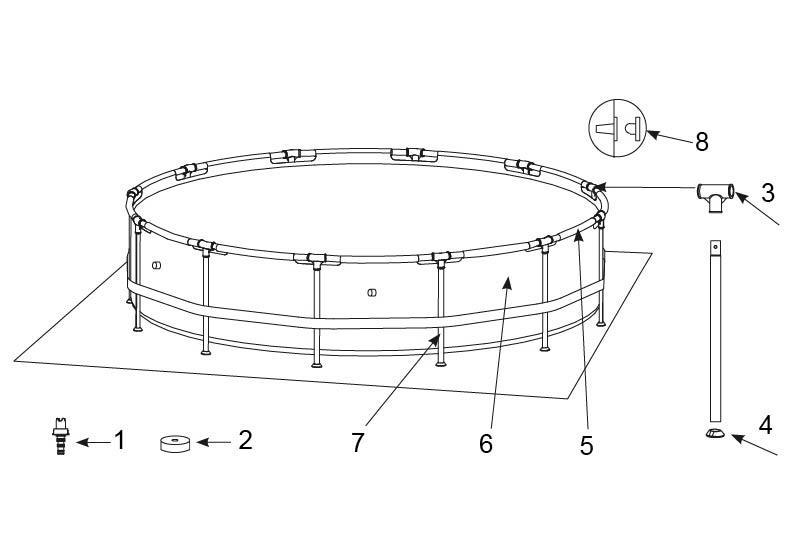 Круглый бассейн INTEX Premium Prism Frame