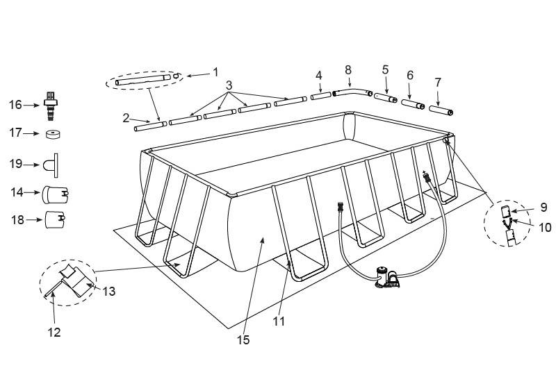 Прямокутний басейн INTEX Prism Frame