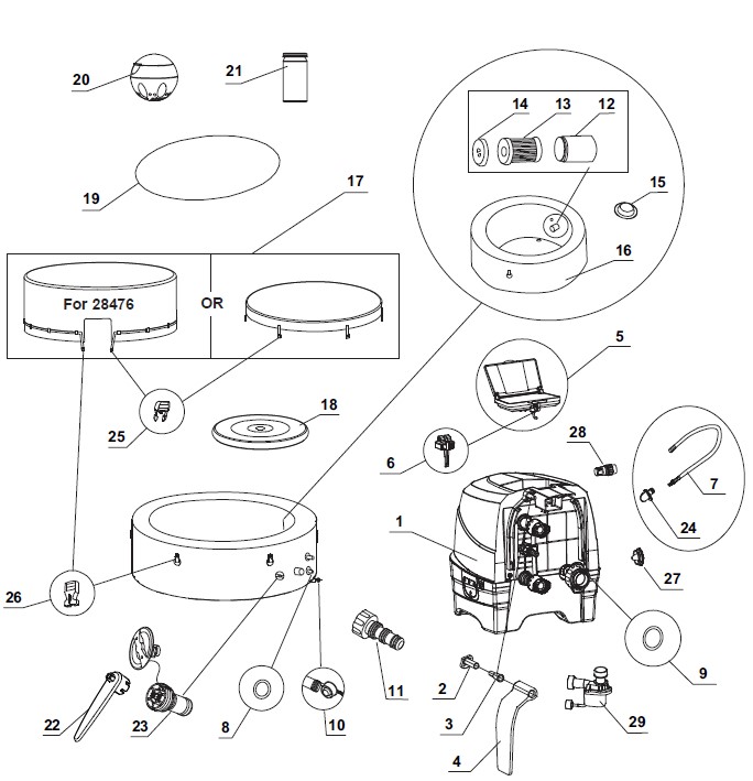 Спа Гидромассаж INTEX Bubble Massage | 6 человек