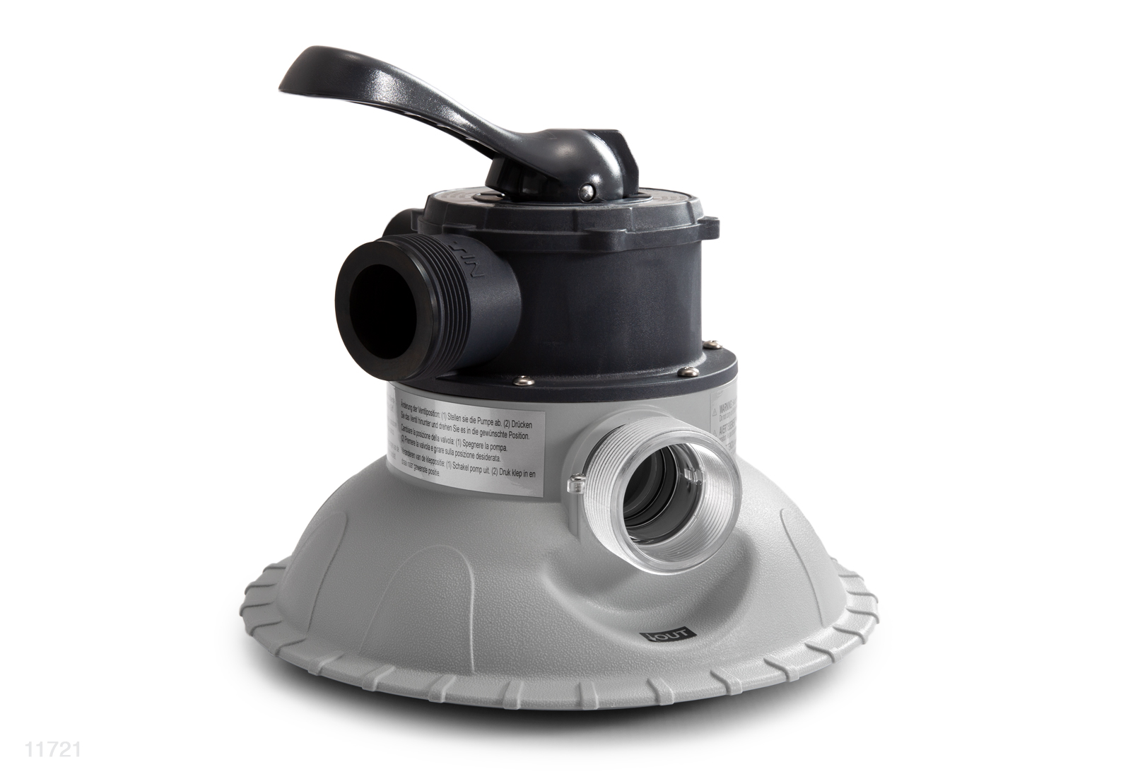 Кришка ємності насоса з пісочним фільтром з шестиходовим клапаном (краном)