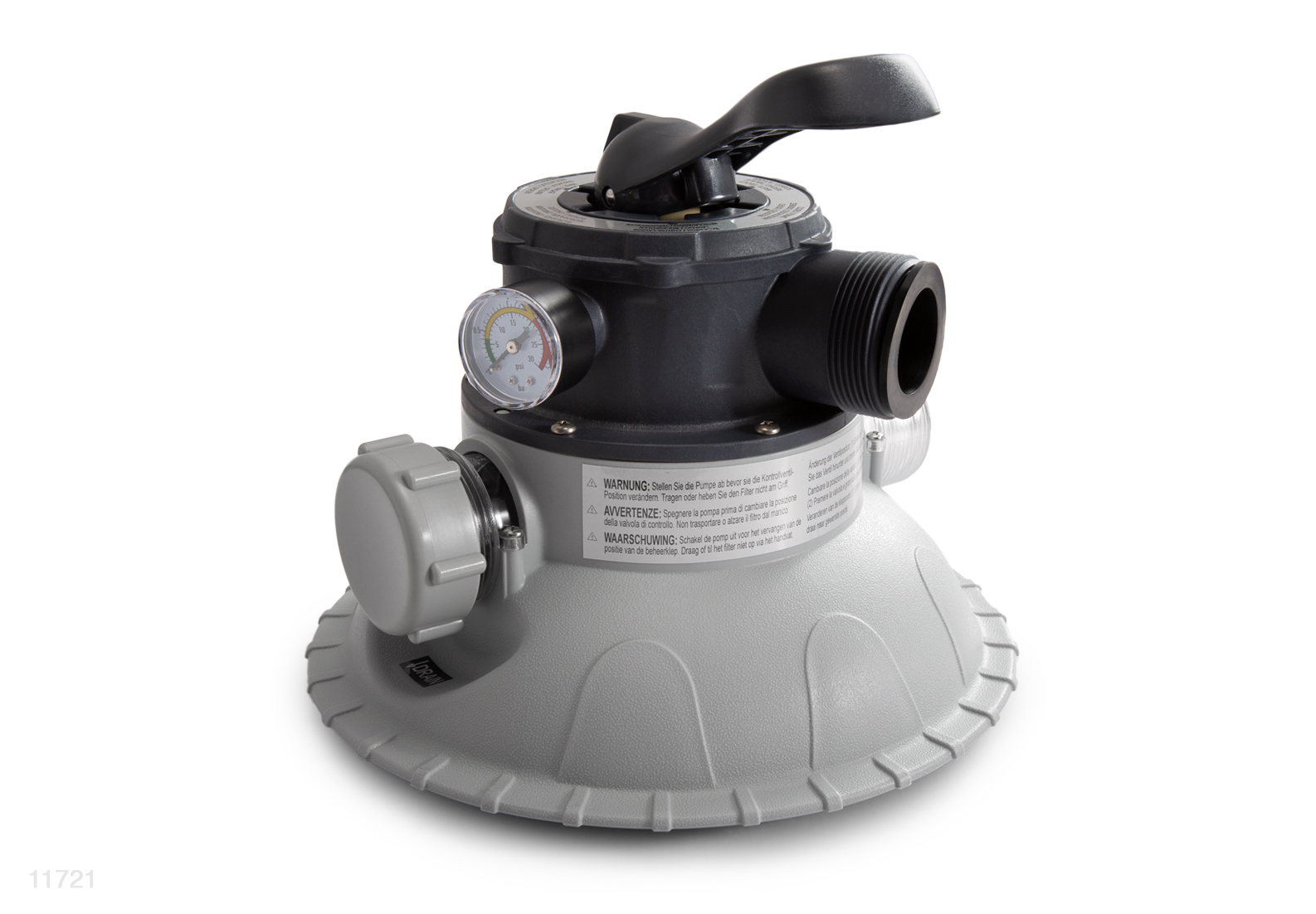 Кришка ємності насоса з пісочним фільтром з шестиходовим клапаном (краном)