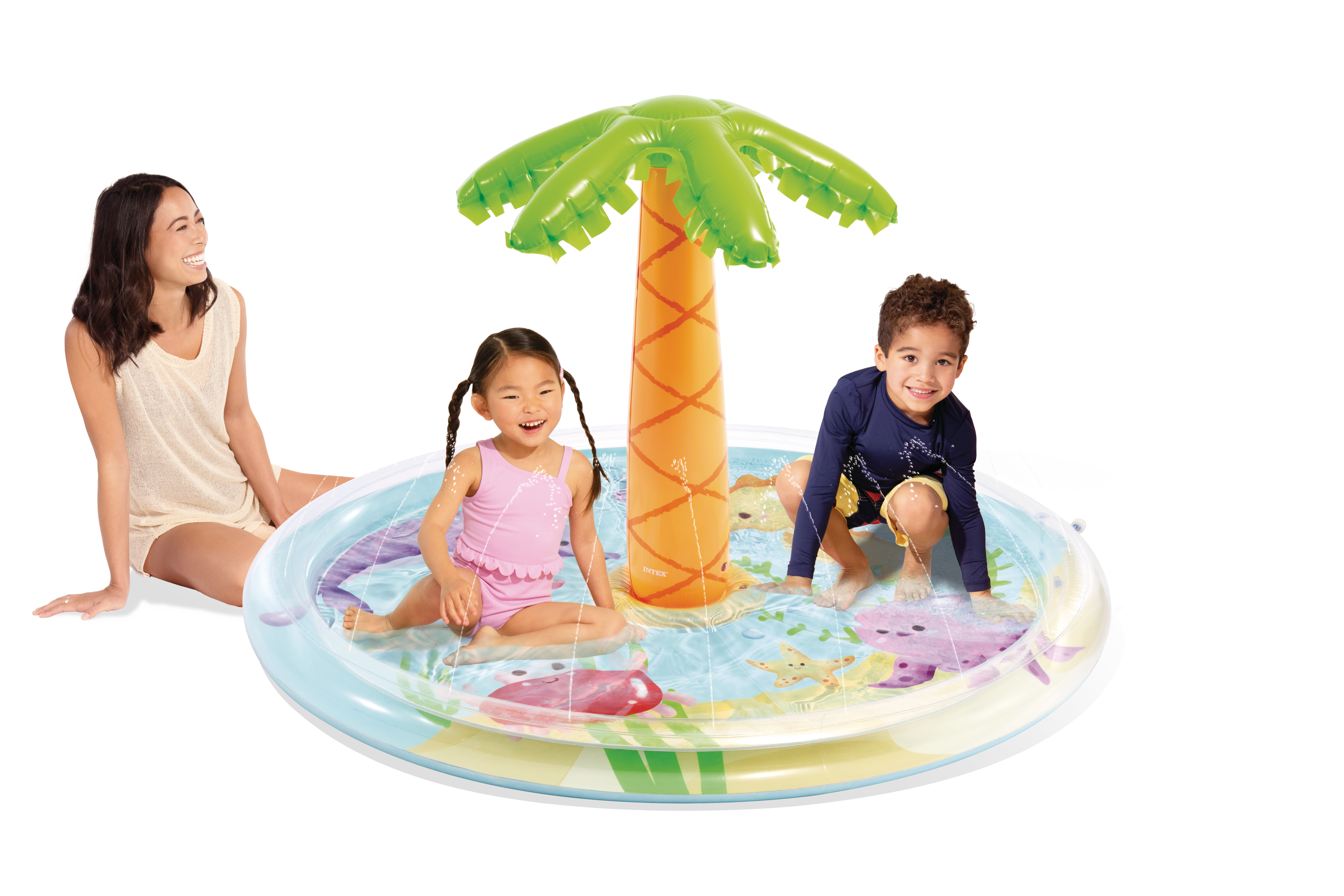 Надувной басейн INTEX опрыскивателем Palm Tree