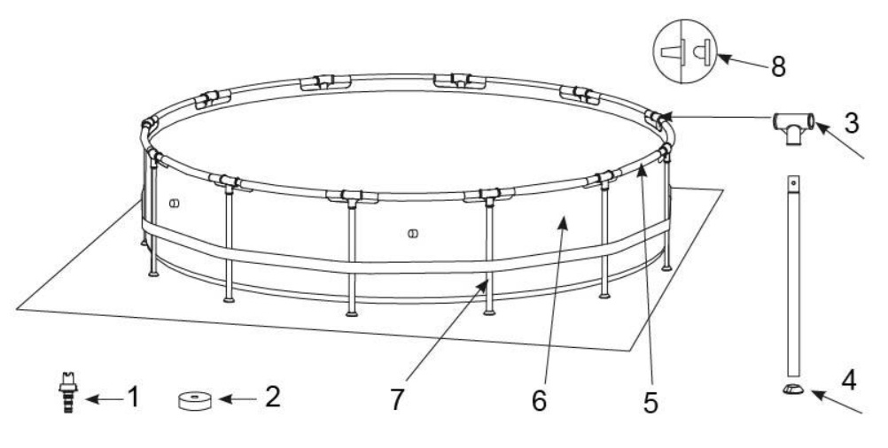 Круглый басейн INTEX Premium Prism Frame
