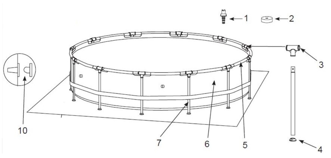 Круглий басейн INTEX Premium Prism Frame